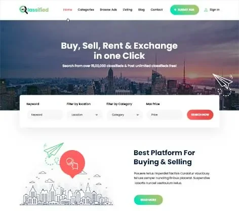 Classified Ads - Classified Ads WordPress theme