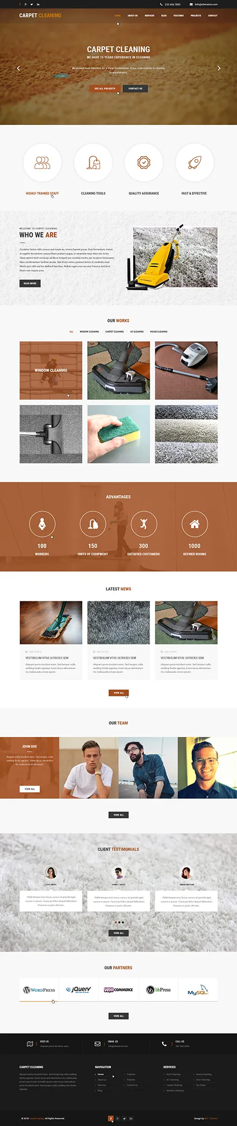 cleaning company WordPress theme