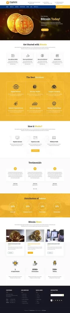 Cryptocurrency Crypto WordPress theme 4 Digital Asset Management Site