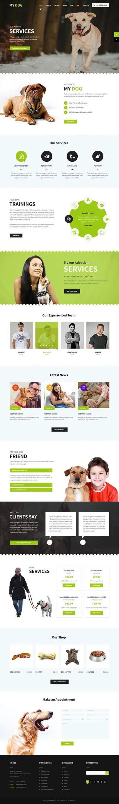 dog WordPress theme