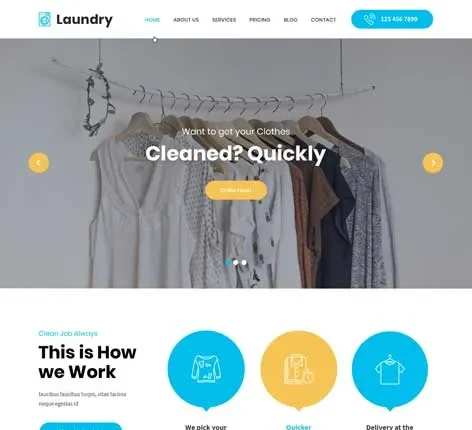 SKT Laundry Pro - Dry cleaning WordPress theme