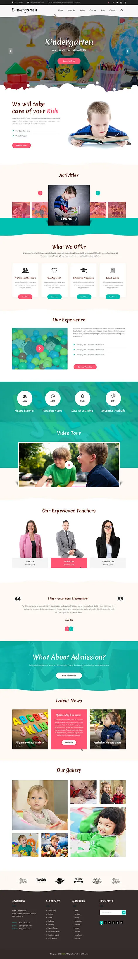 Elementary school WordPress theme