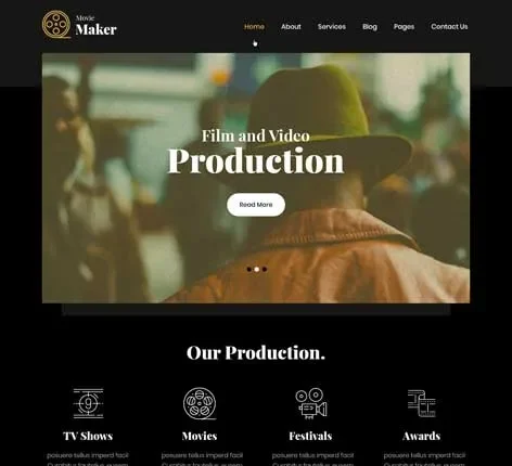 SKT MovieMaker - Film Production WordPress Theme for Movie Studios and Filmmakers