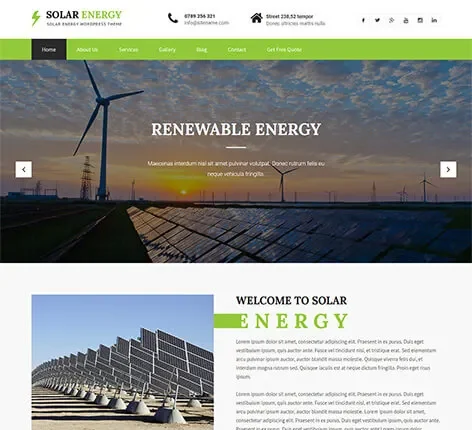 SKT Solar Energy - Free Clean Energy WordPress theme