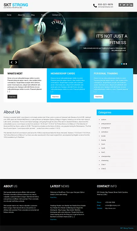 SKT Strong - free corporate WordPress theme