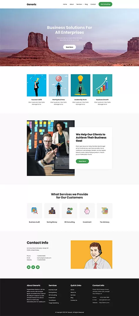 free generic WordPress theme