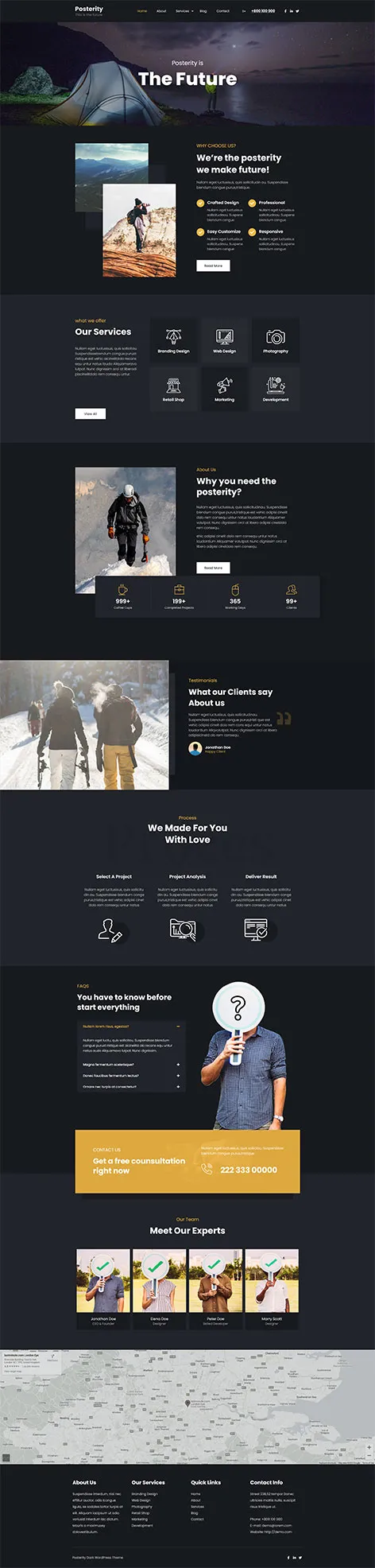 SKT Black - Free dark and black WordPress theme