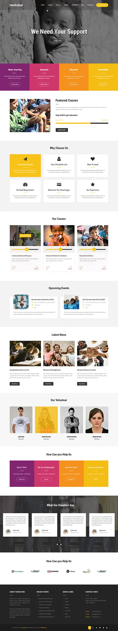 fundraising WordPress theme