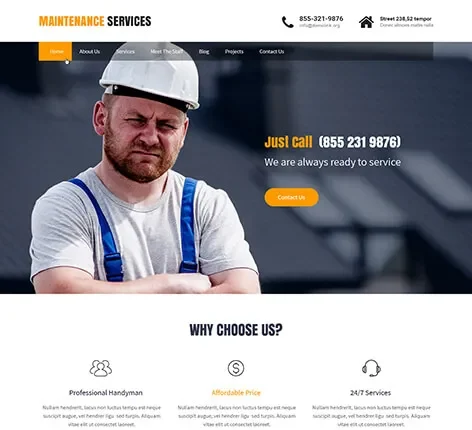 Maintenance Services Pro - Home Maintenance WordPress theme