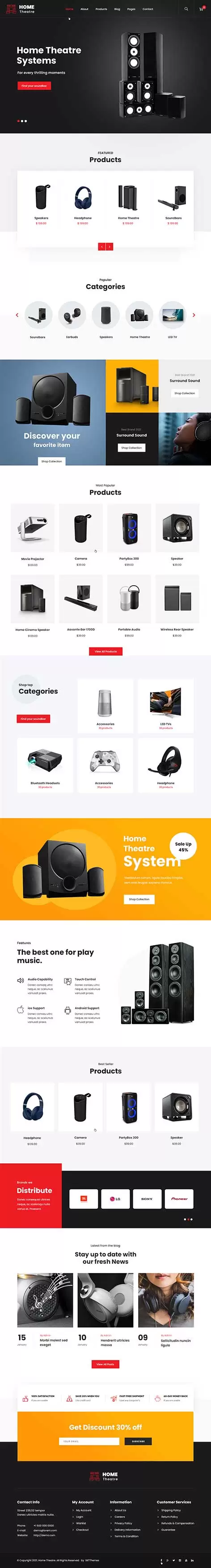 home theatre WordPress theme