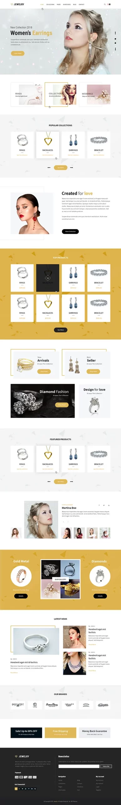 jewellery shop WordPress theme