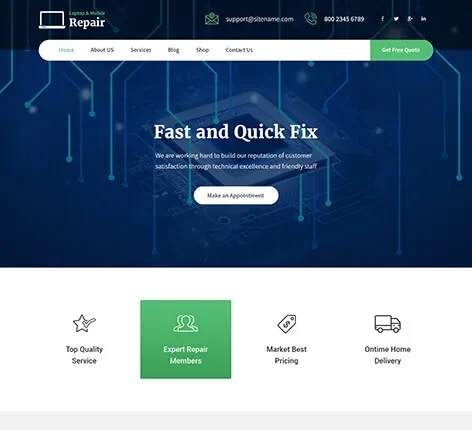 Laptop Repair Pro - Laptop Repair WordPress theme