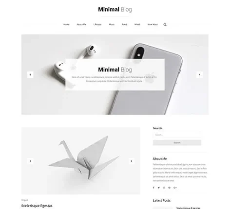 Minimal Blog - Minimalist Blog WordPress theme