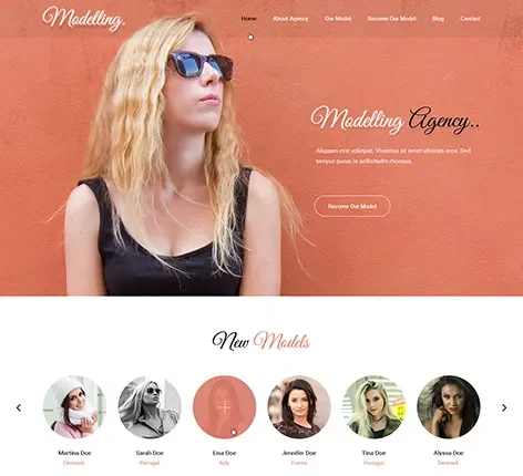 Modelling - Model WordPress theme