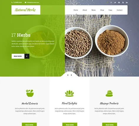 Natural Herbs - Natural WordPress theme