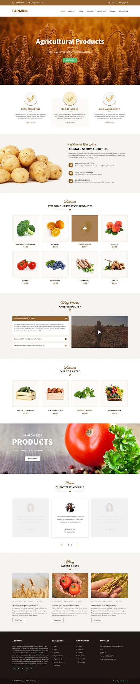 organic food WordPress theme