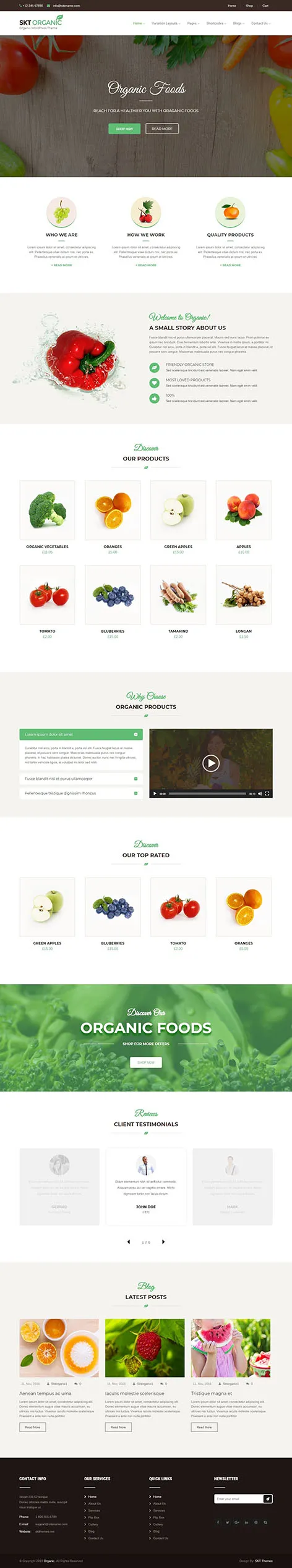 organic WordPress theme