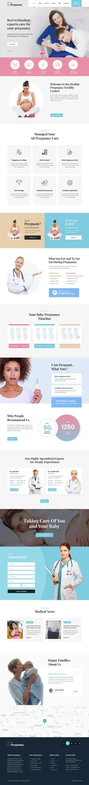 pregnancy WordPress theme