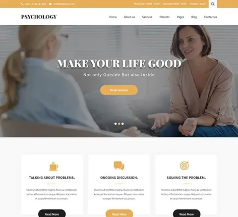 Psychology - psychologist WordPress theme