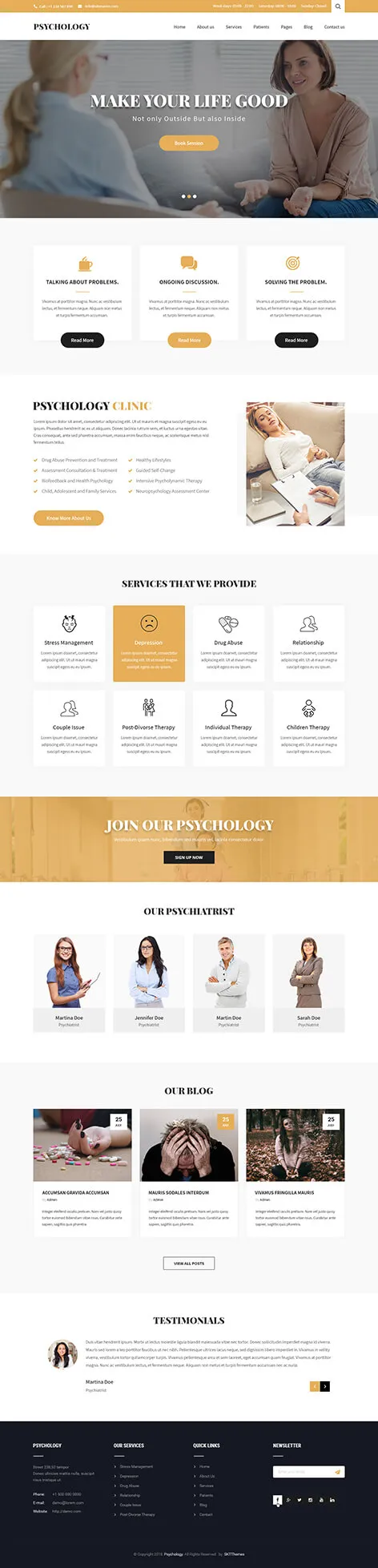 Psychology - psychologist WordPress theme