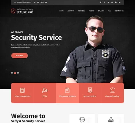 Secure Pro - Security Company WordPress theme