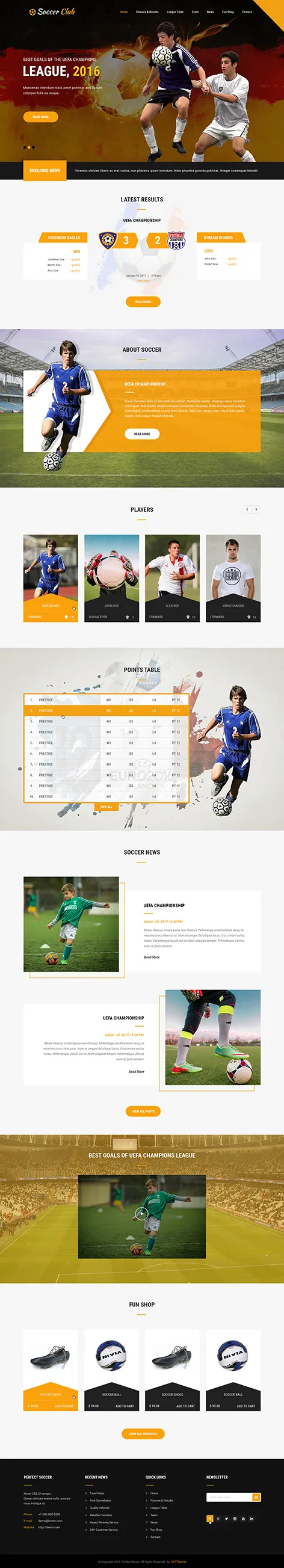 Soccer - Soccer Sports WordPress theme