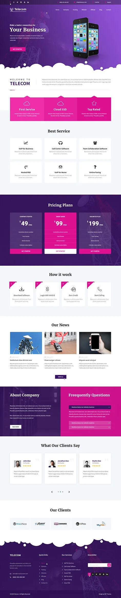 Telecom - Telecom WordPress theme