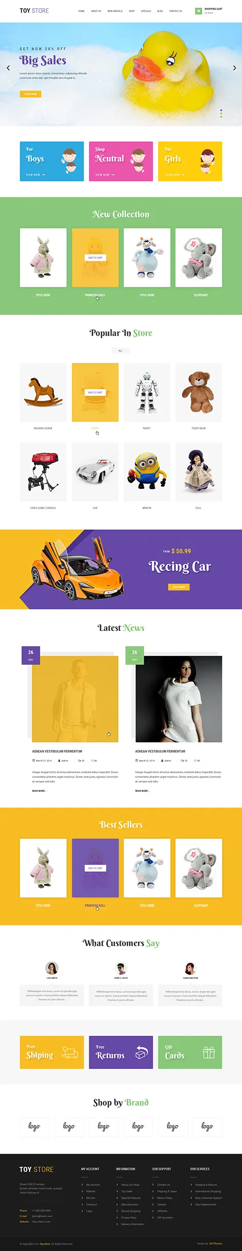 toy store WordPress theme