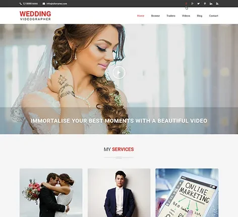Wedding Videographer - Wedding Videographer WordPress theme