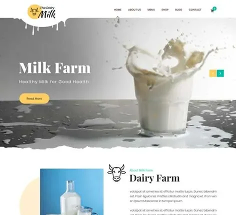 Dairy Farm WordPress Theme