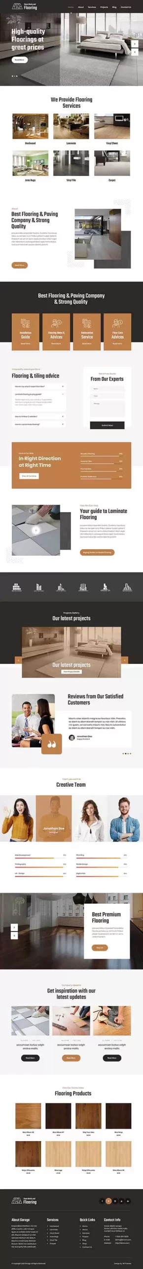 flooring WordPress theme