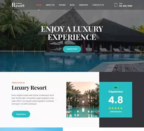 SKT Resort Pro - Luxury Resort WordPress Theme