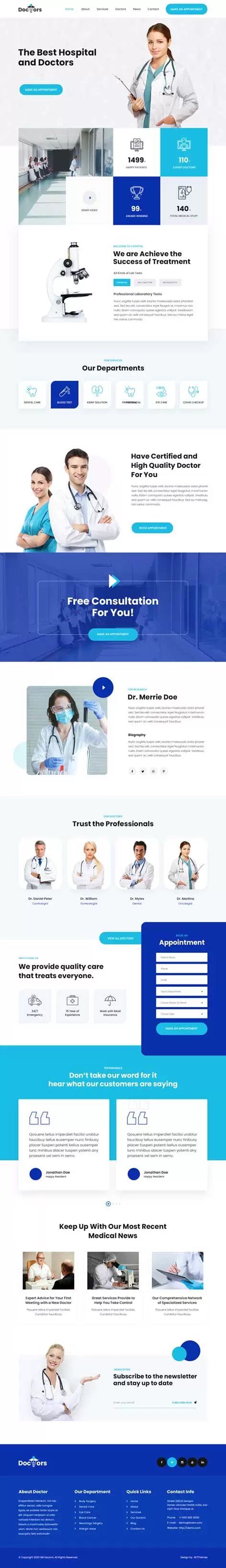 GB Doctor - Medical Clinic WordPress Theme