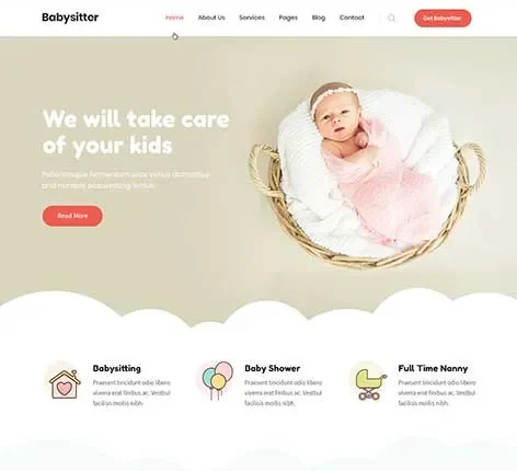 Babysitter - baby WordPress theme