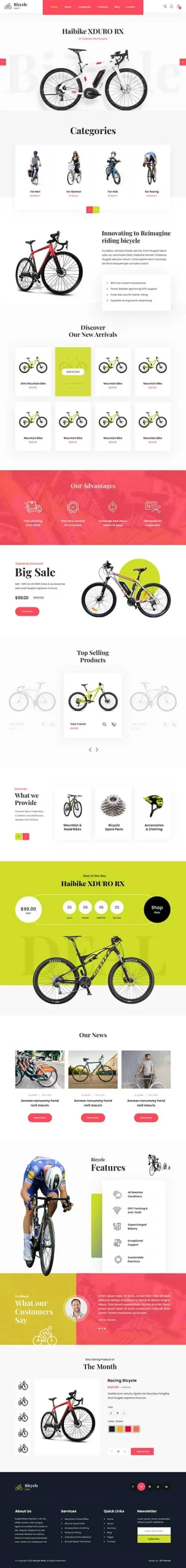 cycling WordPress theme