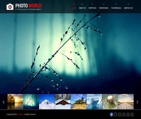 free Photography WordPress theme