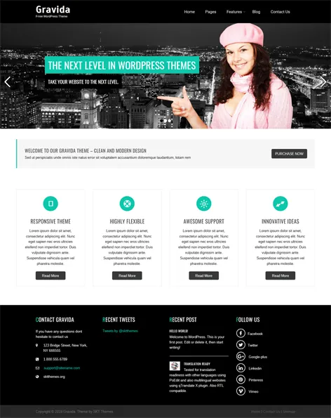 Gravida Lite - free WordPress business theme