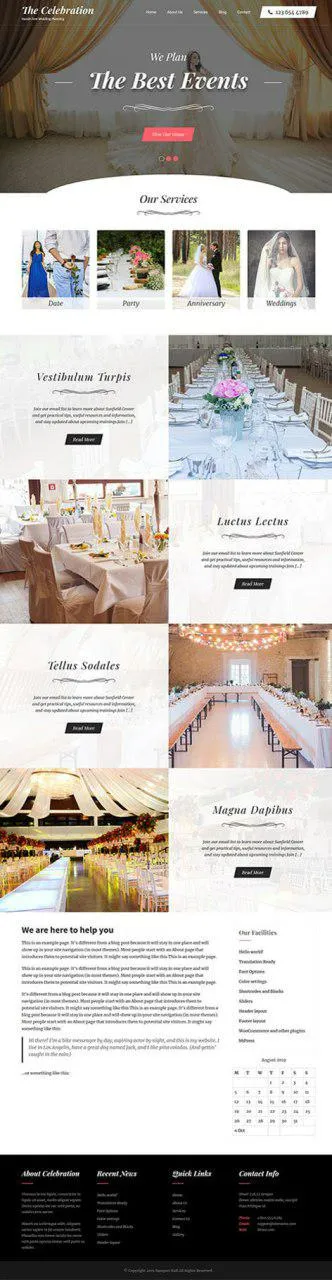 free event planner WordPress theme