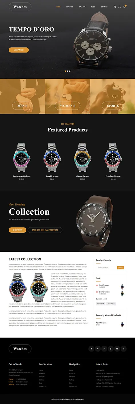 SKT Luxury - Free Luxury WordPress Theme