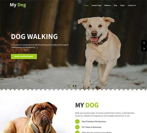 My Dog Lite - free pet WordPress theme