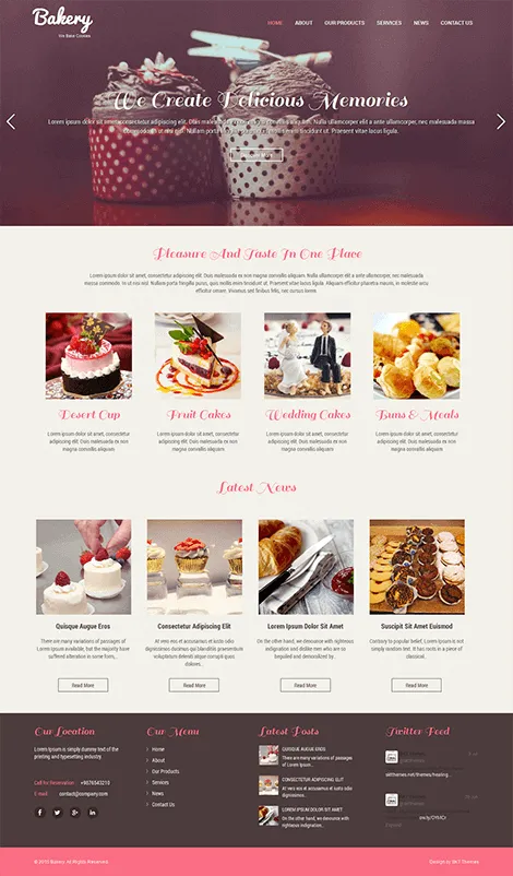 free responsive bakery WordPress theme
