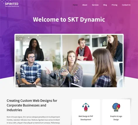 Spirited Lite - free responsive corporate WordPress theme