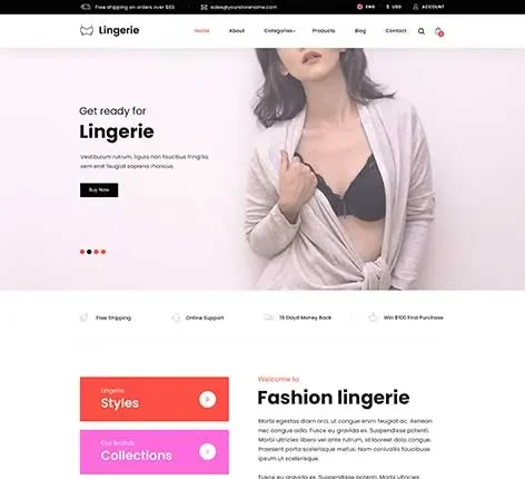 Lingerie WordPress Theme for Intimate Apparel Stores and Boutiques