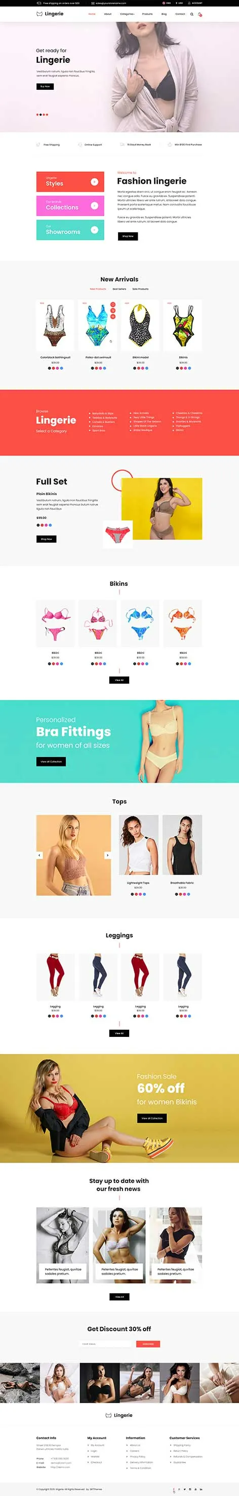 SKT Lingerie Pro - Lingerie WordPress theme