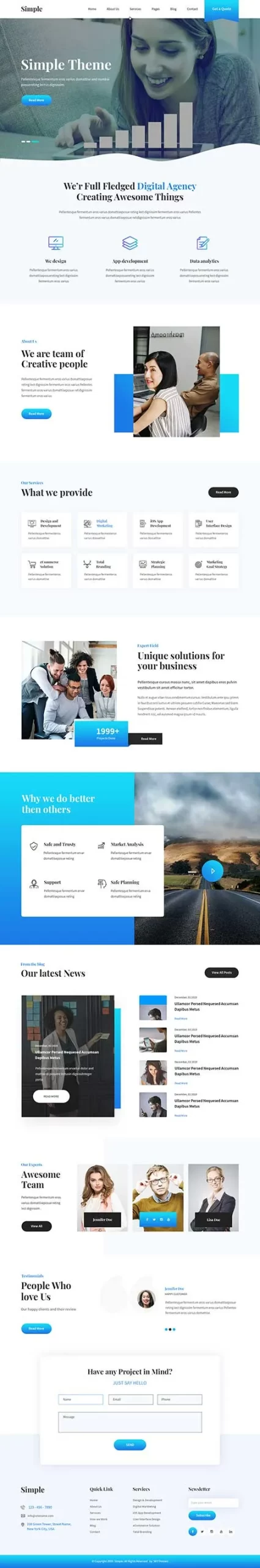 simple WordPress theme