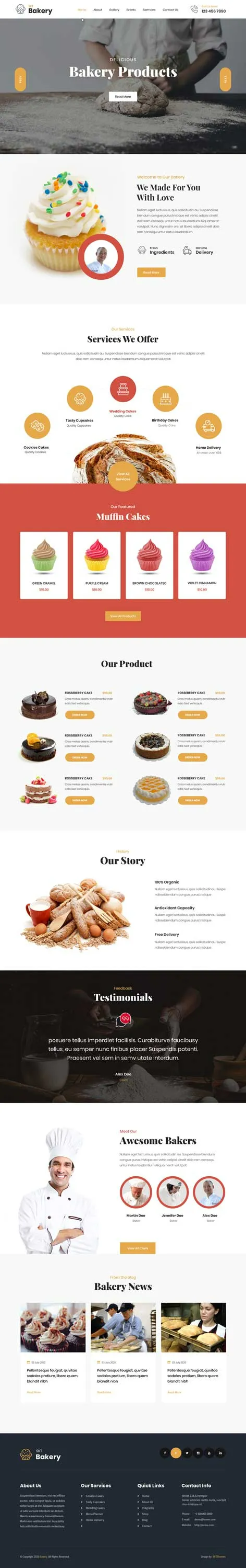 We Bake - Bakery WordPress Theme