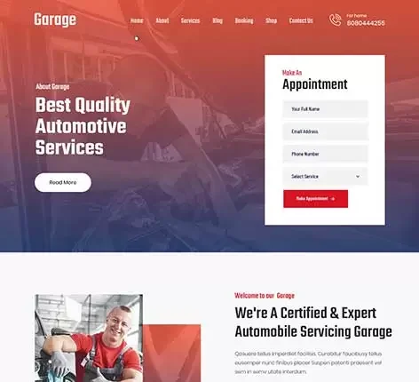 SKT Garage - Car Repair WordPress Theme