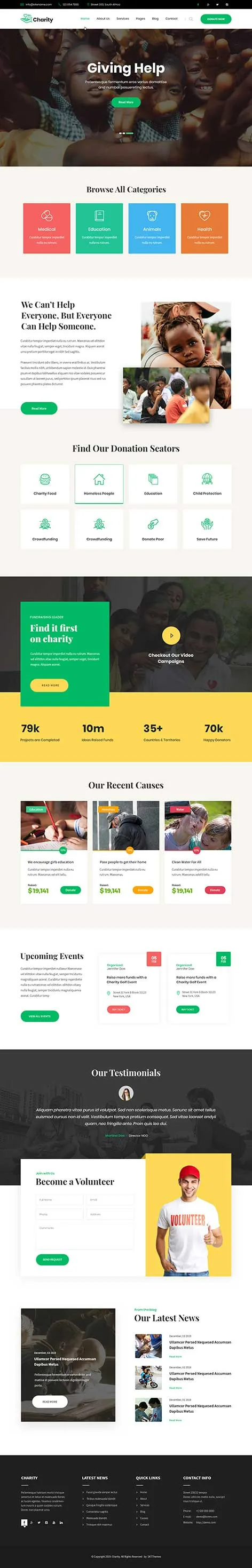 charity WordPress theme