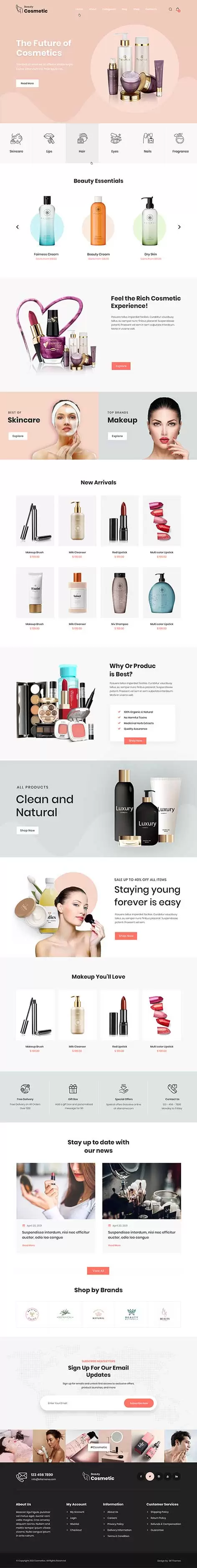 SKT Cosmetics - Cosmetics WordPress Theme