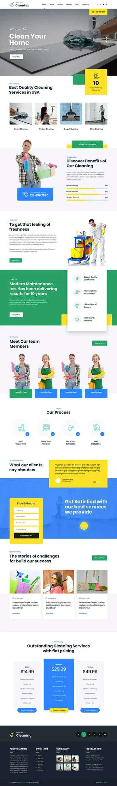 HVAC and Cleaning WordPress theme